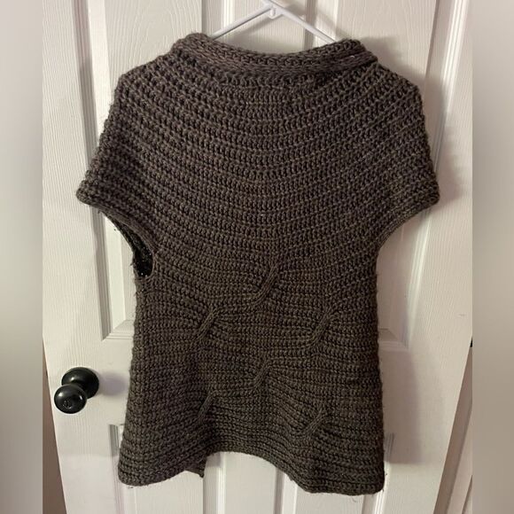 Lineamaglia Cardigan Women’s Small Italian Wool gray knitted sweater - Picture 3 of 6